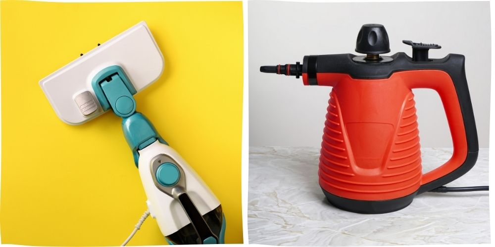 Two different types of steam cleaners